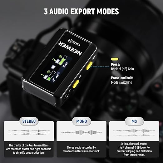 NEEWER CM28 Wireless Lavalier Lapel Microphone