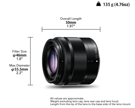 LUMIX G Series 35-100mm / F4.0-5.6 / Mega O.I.S Lens