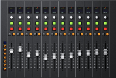 Blackmagic Design DaVinci Resolve & Fusion Software Fairlight Console Channel Fader