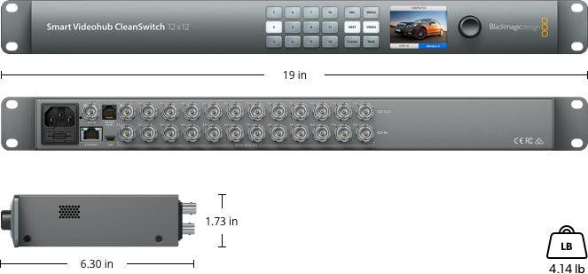 Blackmagic Design Routing & Distribution Smart Videohub CleanSwitch 12x12