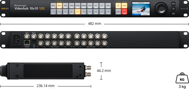 Blackmagic Videohub 10x10 12G Zero-Latency Video Router