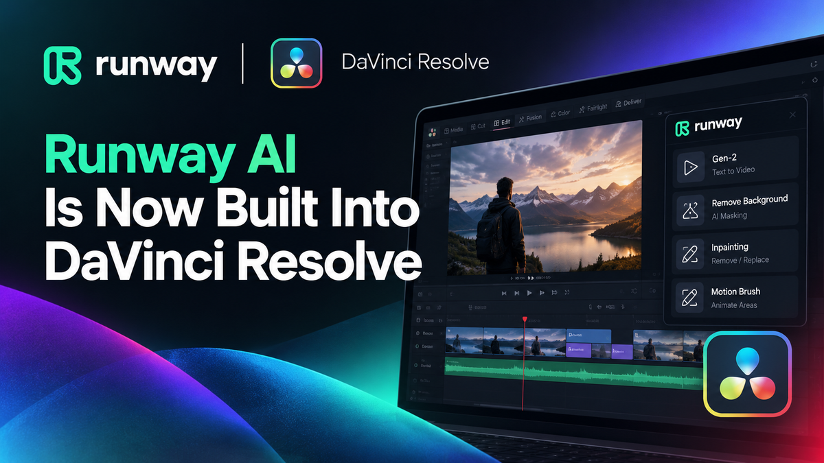 Runway AI Is Now Built Into DaVinci Resolve — What It Means for Video Creators