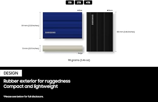 SAMSUNG T7 Shield 1TB, Portable SSD