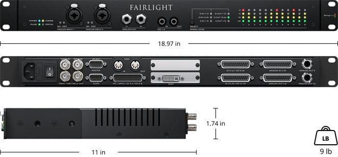 Blackmagic Design DaVinci Resolve & Fusion Software Fairlight Audio Interface